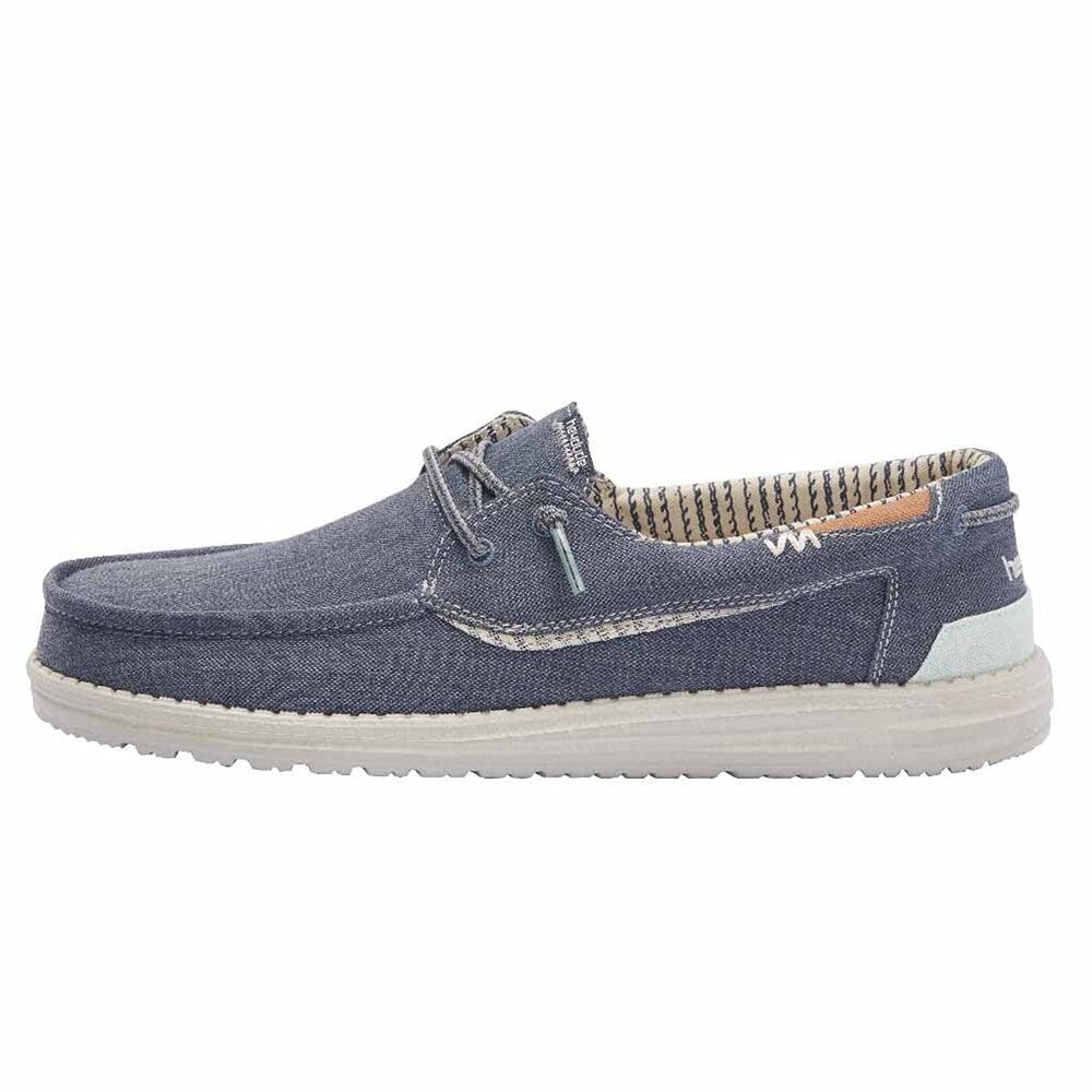 HEYDUDE MEN'S WELSH CHAMBRAY SEA BLUE, SIZE 12 | MEN’S LOAFERS |